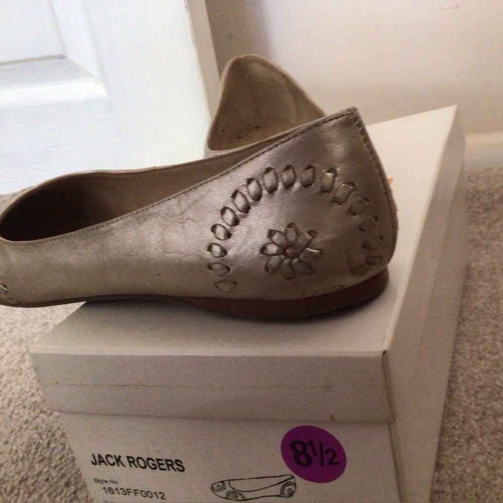 JACK ROGERS SLIM BALLET- PLATINUM- SIZE 8.5 - Picture 7 of 7